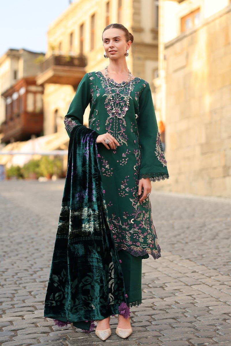 Rangrasiya | Carnation Luxury Shawl Edit | Matcha - Casual Wear - available at Maria Faisal in UK and USA