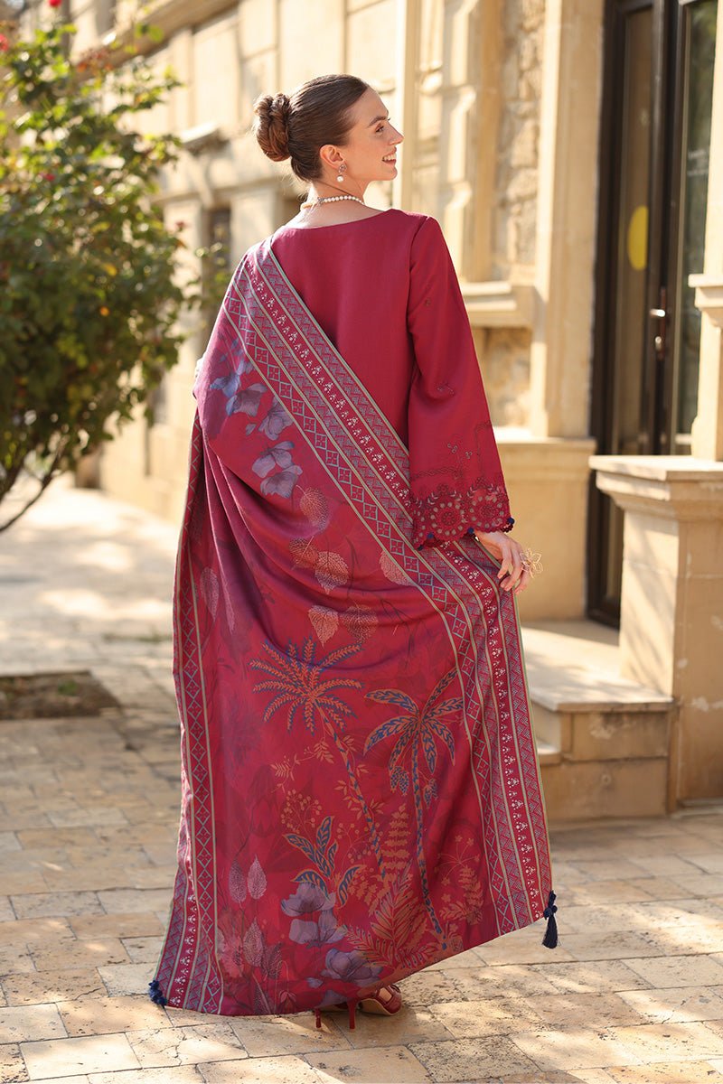 Rangrasiya | Carnation Luxury Shawl Edit | Mocha - Casual Wear - available at Maria Faisal in UK and USA