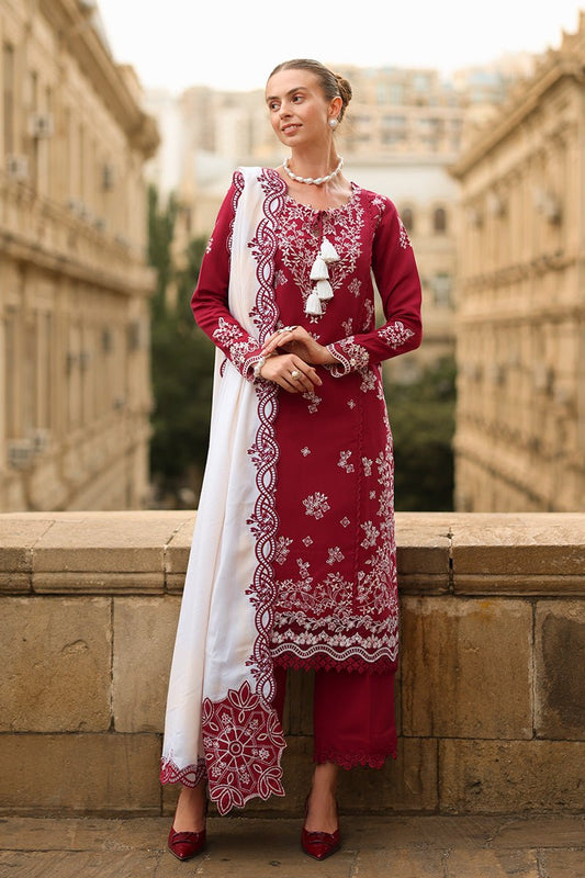 Rangrasiya | Carnation Luxury Shawl Edit | Rose - Casual Wear - available at Maria Faisal in UK and USA