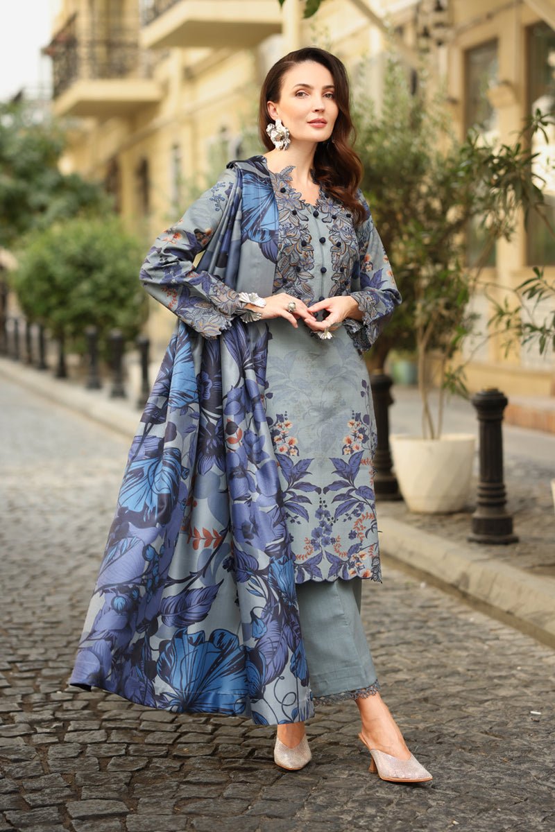 Rangrasiya | Lifestyle Winter Edit 25 | Audrey - Casual Dress - available at Maria Faisal in UK and USA.