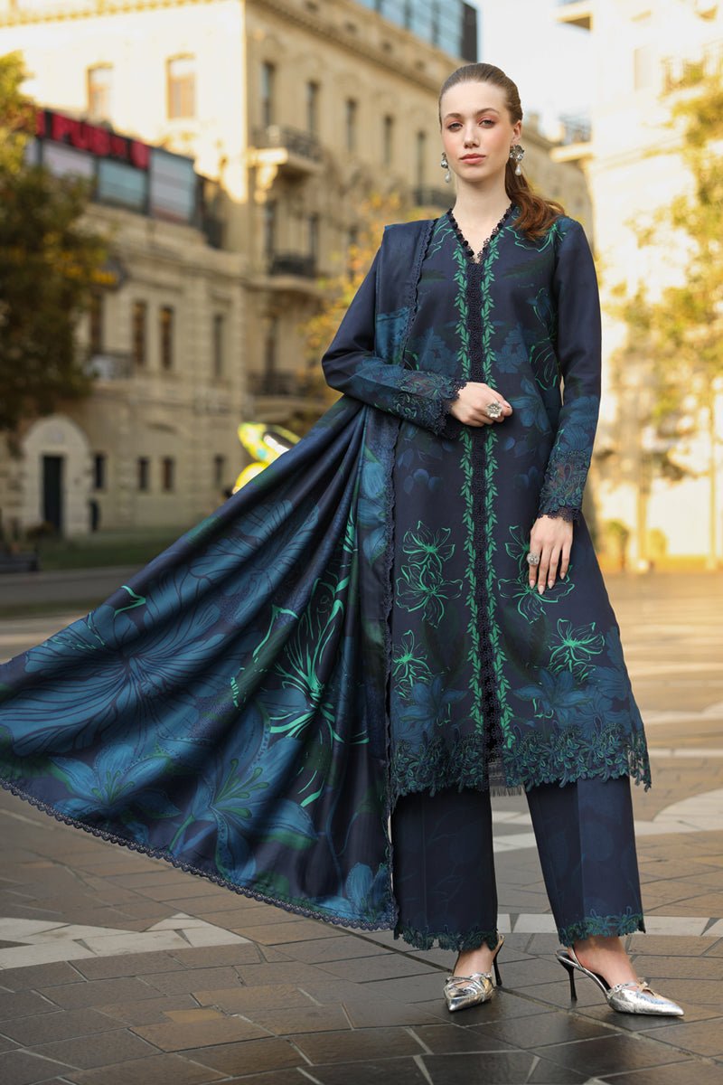 Rangrasiya | Lifestyle Winter Edit 25 | Midnight - Casual Dress - available at Maria Faisal in UK and USA.