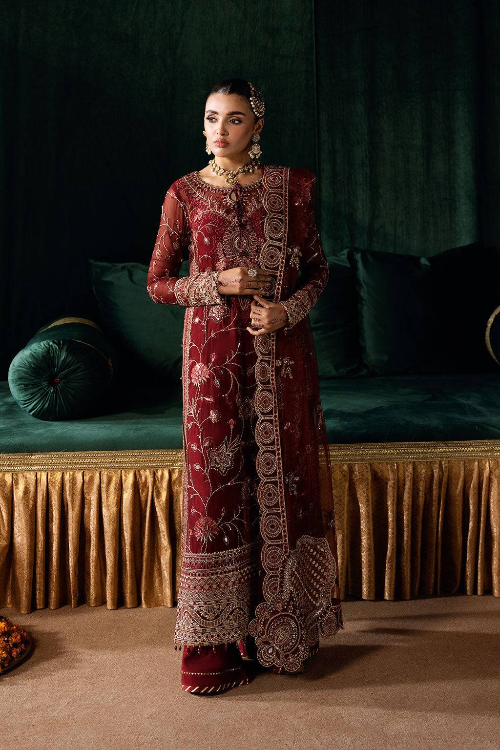 Ramsha | Dastak Luxury Chiffon Collection | Q-203 by Maria Faisal - Registered Vendor of : Ramsha - type : Ladies Clothes - 100% original wedding dresses