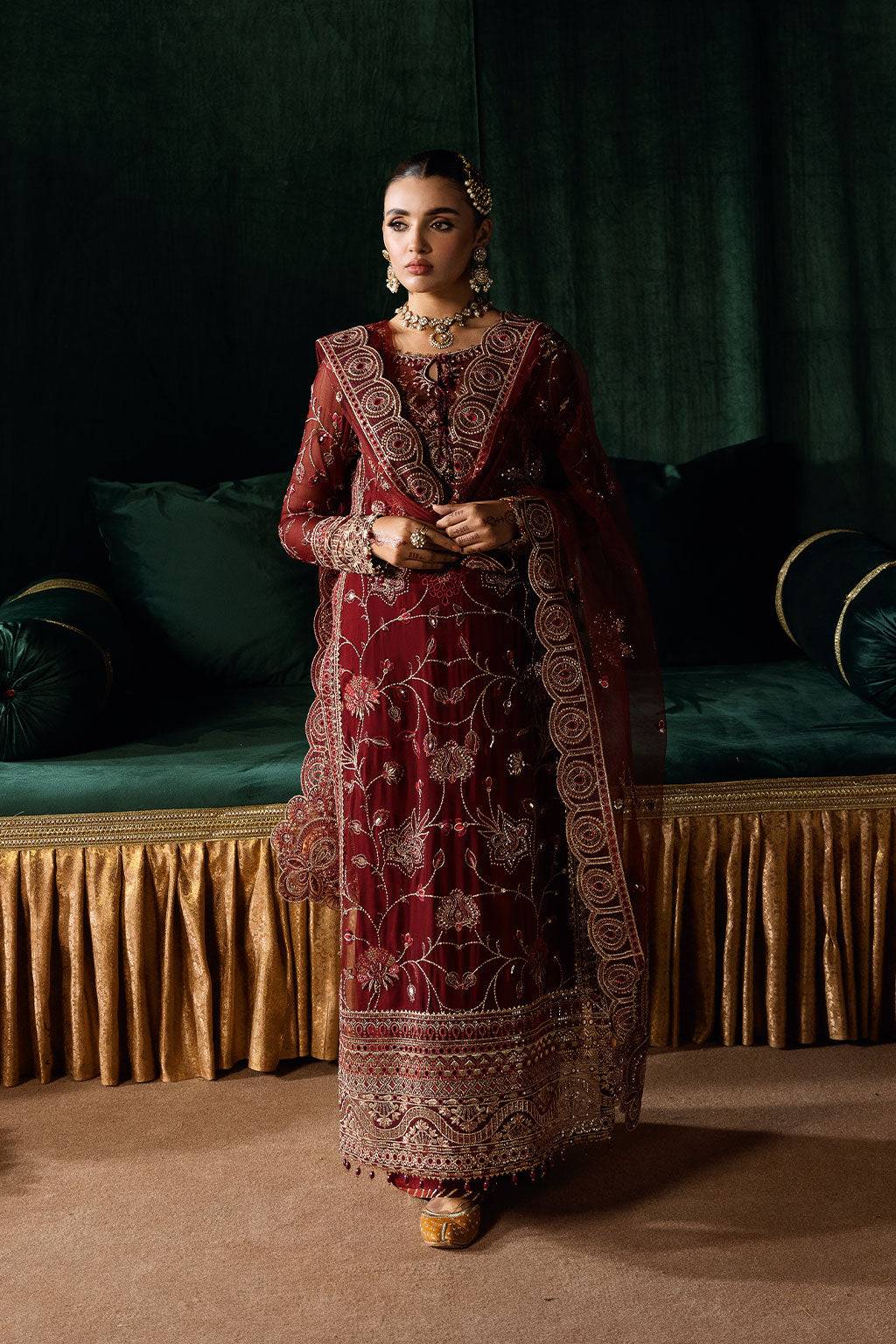 Ramsha | Dastak Luxury Chiffon Collection | Q-203 by Maria Faisal - Registered Vendor of : Ramsha - type : Ladies Clothes - 100% original wedding dresses