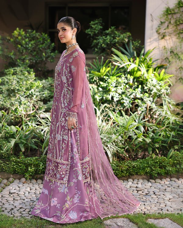 Roheenaz | Aangan Chiffon Collection 25 | Arooj - is Purple dress from Roheenaz - Ladies Clothes - Maria Faisal