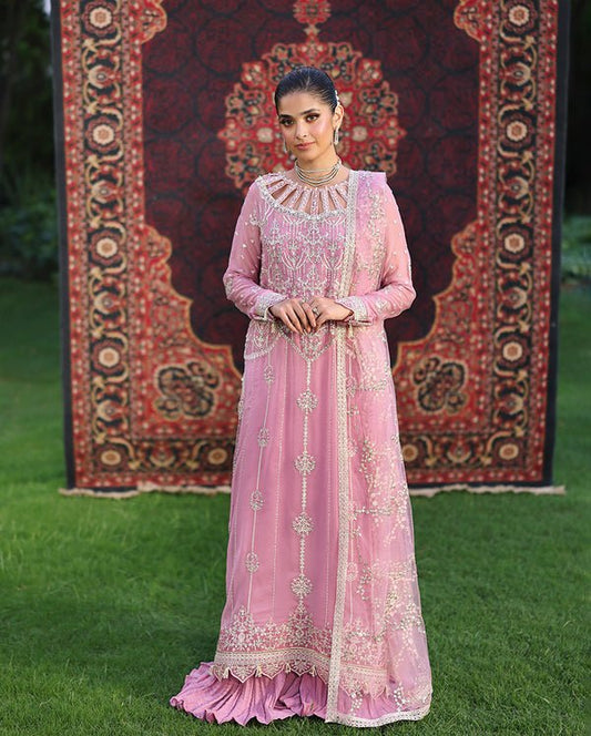 Roheenaz | Aangan Chiffon Collection 25 | Naaz - is Pink dress from Roheenaz - Ladies Clothes - Maria Faisal