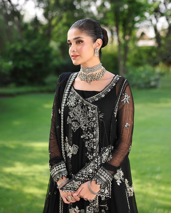 Roheenaz | Aangan Chiffon Collection 25 | Zyrah - is Black dress from Roheenaz - Ladies Clothes - Maria Faisal