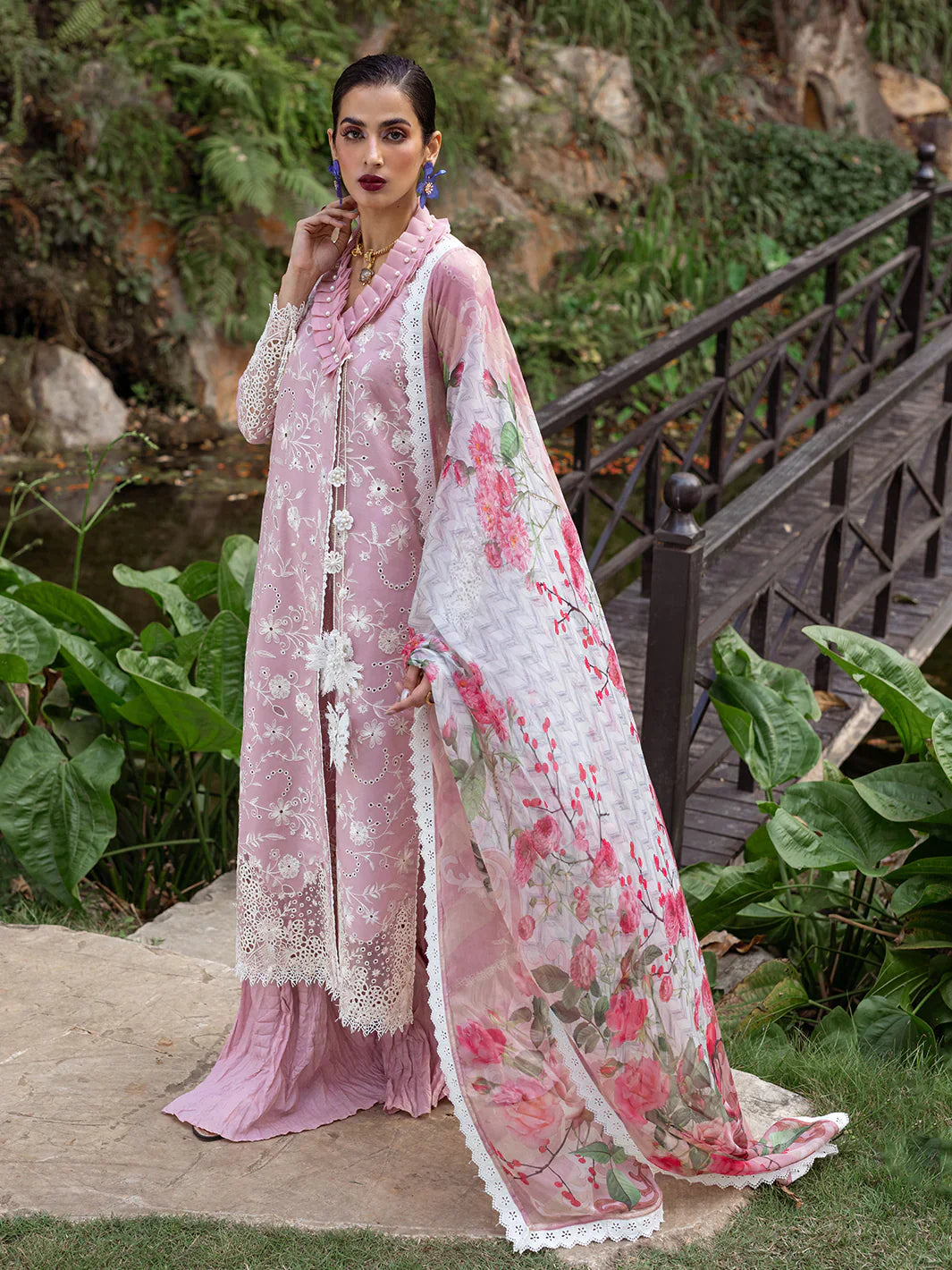Roheenaz | Dahlia Embroidered Lawn 24 | Lily - Ladies Clothes 