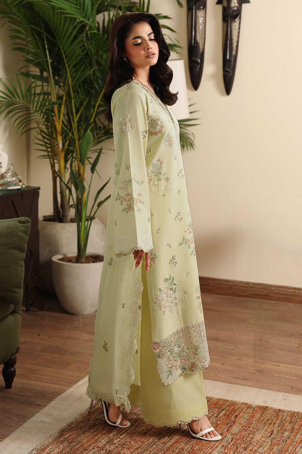 Afsanah | Rosa Essential | AL-309 - Luxury Dress - available at Maria Faisal in UK and USA.