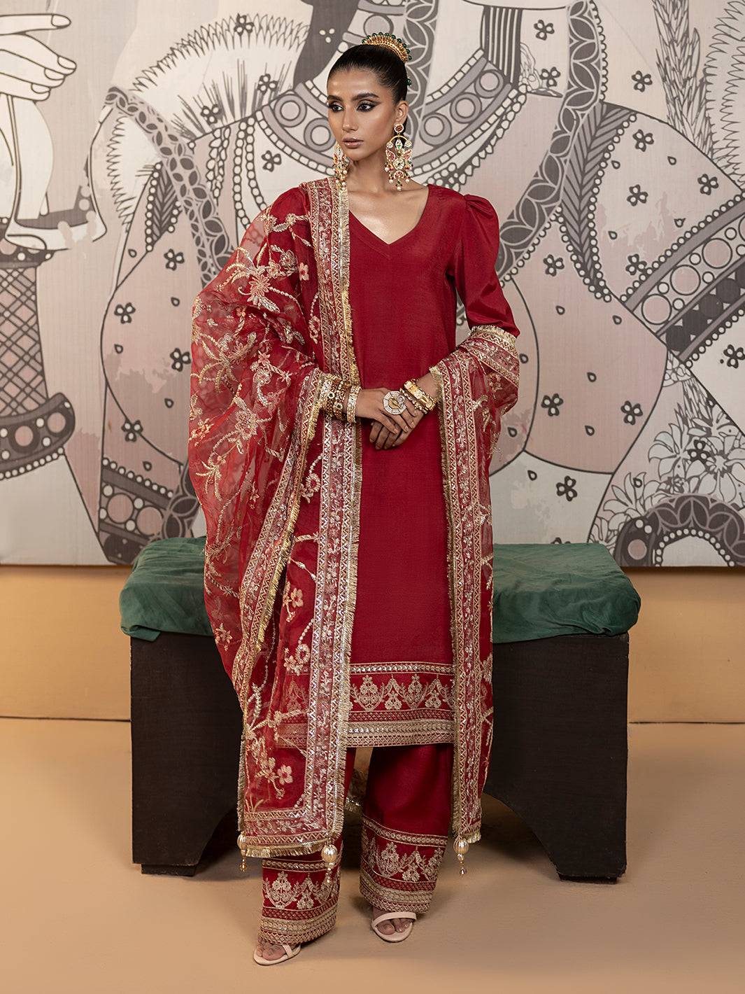 Hem Stitch | Raw Silk Edit 25 | Rose by Maria Faisal - Registered Vendor of : Hemstitch - type : Ladies Clothes - 100% original wedding dresses