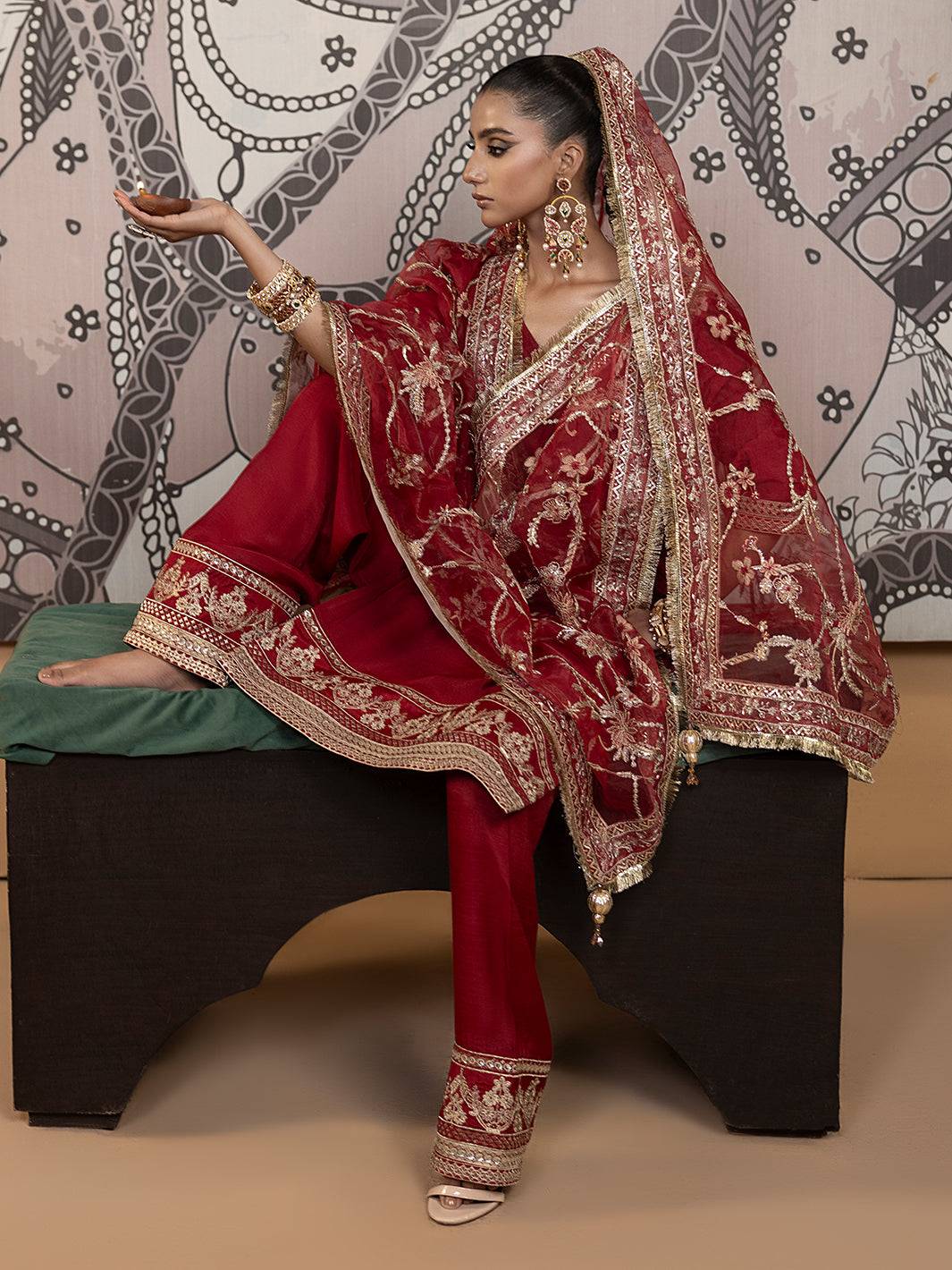 Hem Stitch | Raw Silk Edit 25 | Rose by Maria Faisal - Registered Vendor of : Hemstitch - type : Ladies Clothes - 100% original wedding dresses