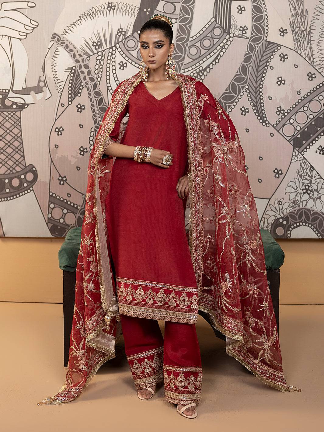 Hem Stitch | Raw Silk Edit 25 | Rose by Maria Faisal - Registered Vendor of : Hemstitch - type : Ladies Clothes - 100% original wedding dresses