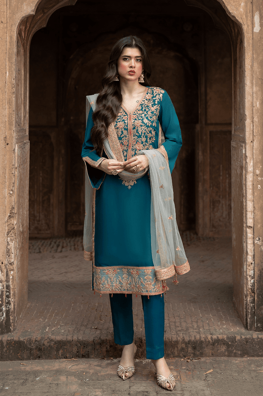 Saad Shaikh | Zaria Festive Pret 25 | LUXE - Formal Dress - available at Maria Faisal in UK and USA.