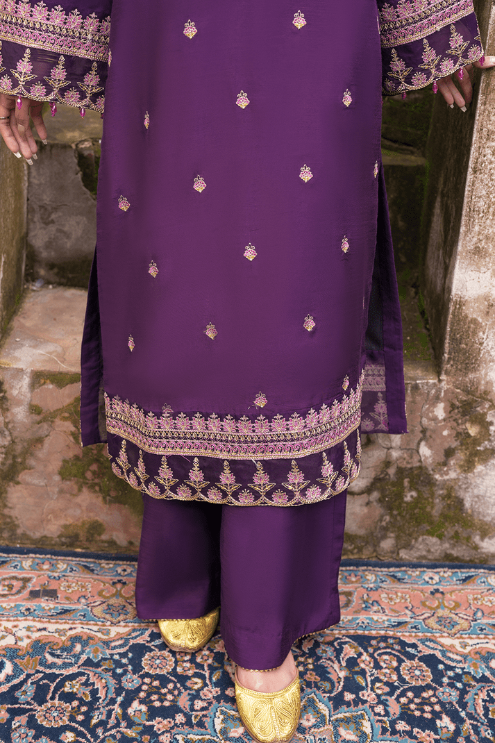 Saad Shaikh | Zaria Festive Pret 25 | RAVEN - Formal Dress - available at Maria Faisal in UK and USA.