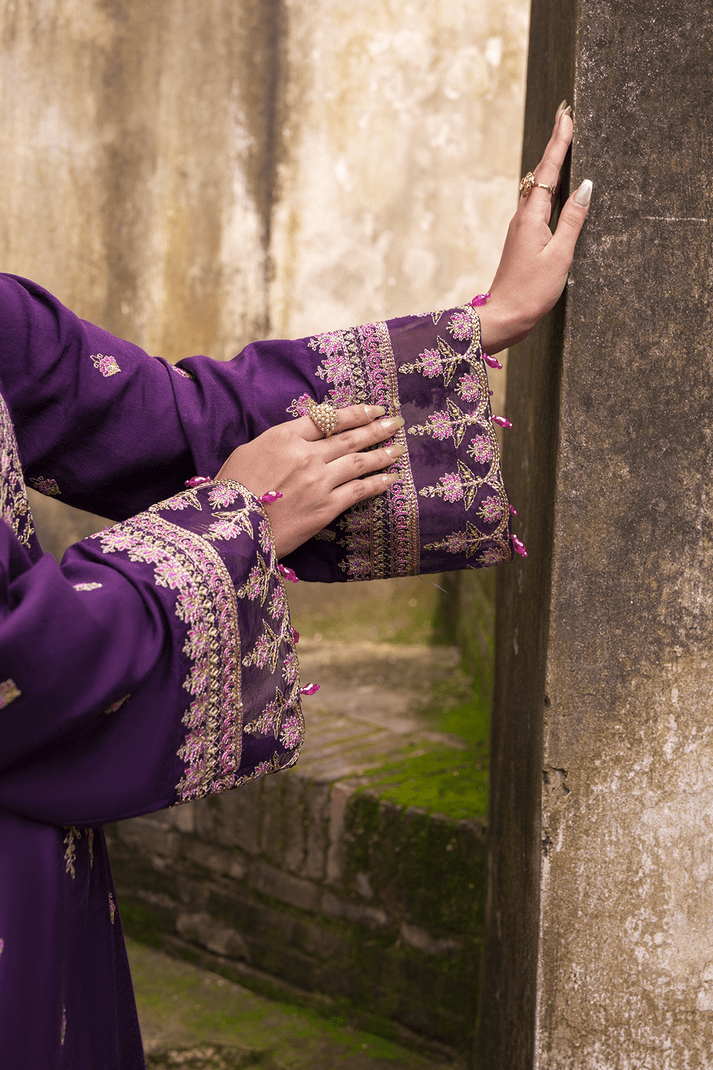 Saad Shaikh | Zaria Festive Pret 25 | RAVEN - Formal Dress - available at Maria Faisal in UK and USA.