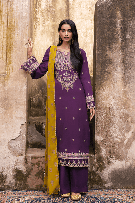 Saad Shaikh | Zaria Festive Pret 25 | RAVEN - Formal Dress - available at Maria Faisal in UK and USA.