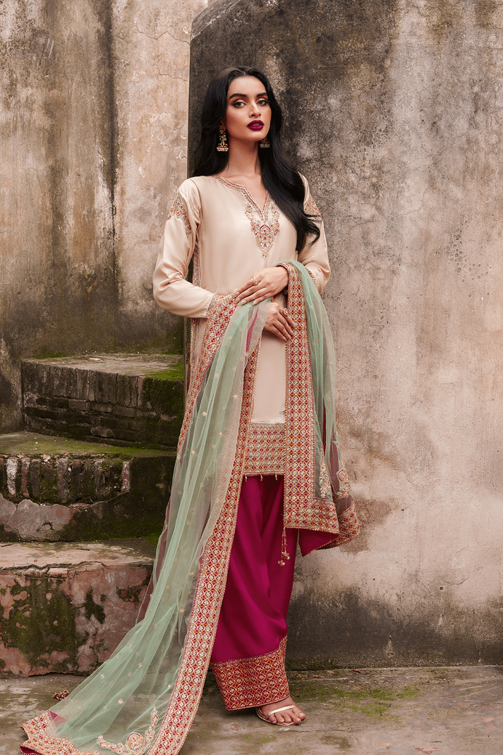 Saad Shaikh | Zaria Festive Pret 25 | SIERRA - Formal Dress - available at Maria Faisal in UK and USA.