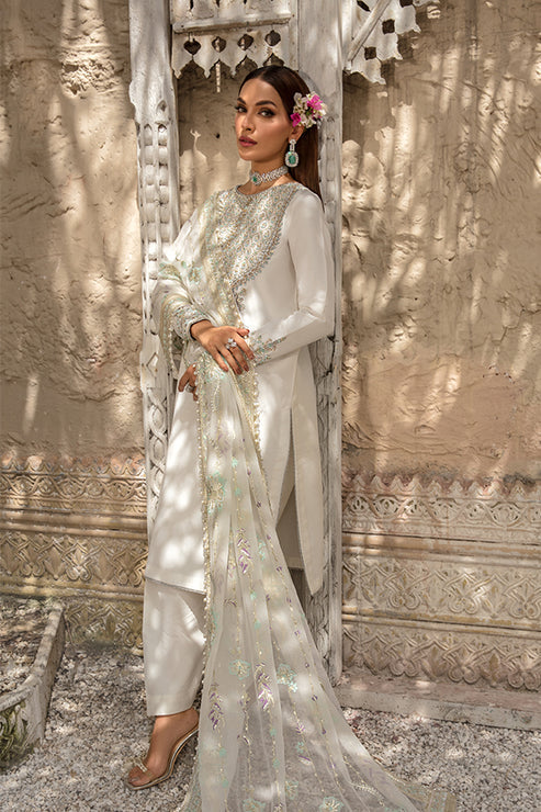 Saffron | Persia Wedding Collection | Pearl White - Maria Faisal