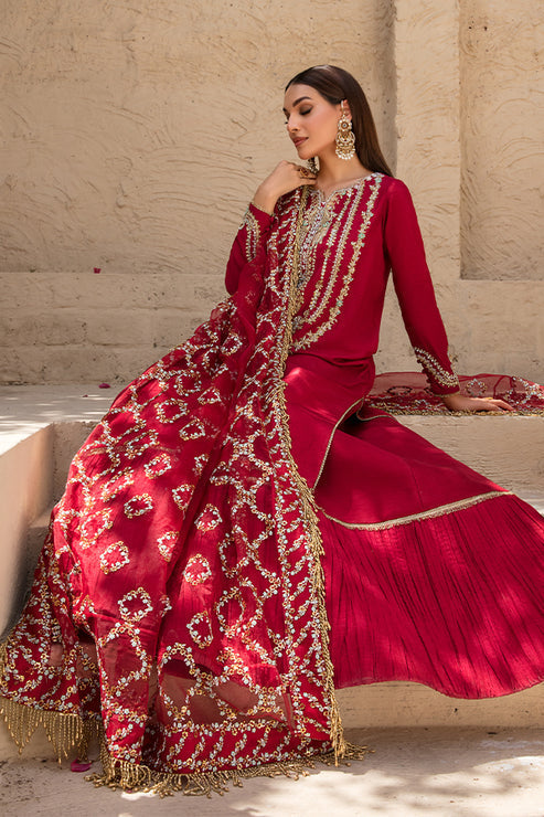 Saffron | Persia Wedding Collection | Rose Gold Satin - Maria Faisal