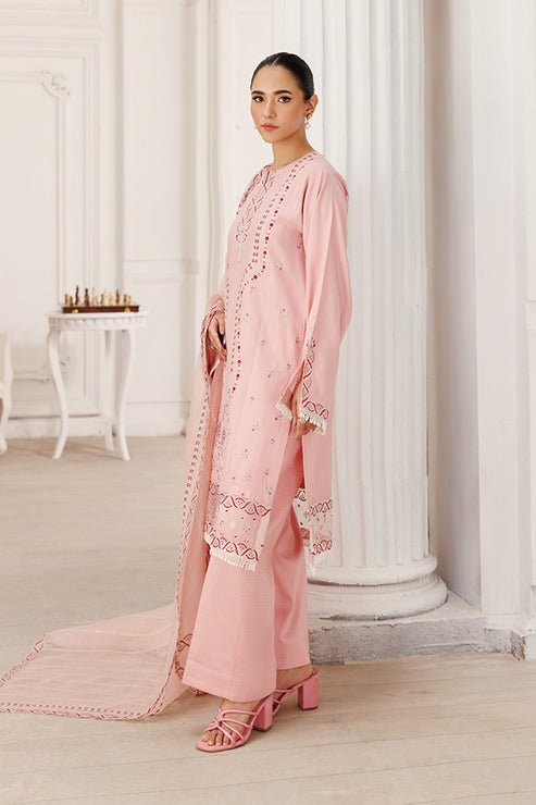 Saffron | Le Soleil 25 | Peach Blossom - Formal Dress - available at Maria Faisal in UK and USA.