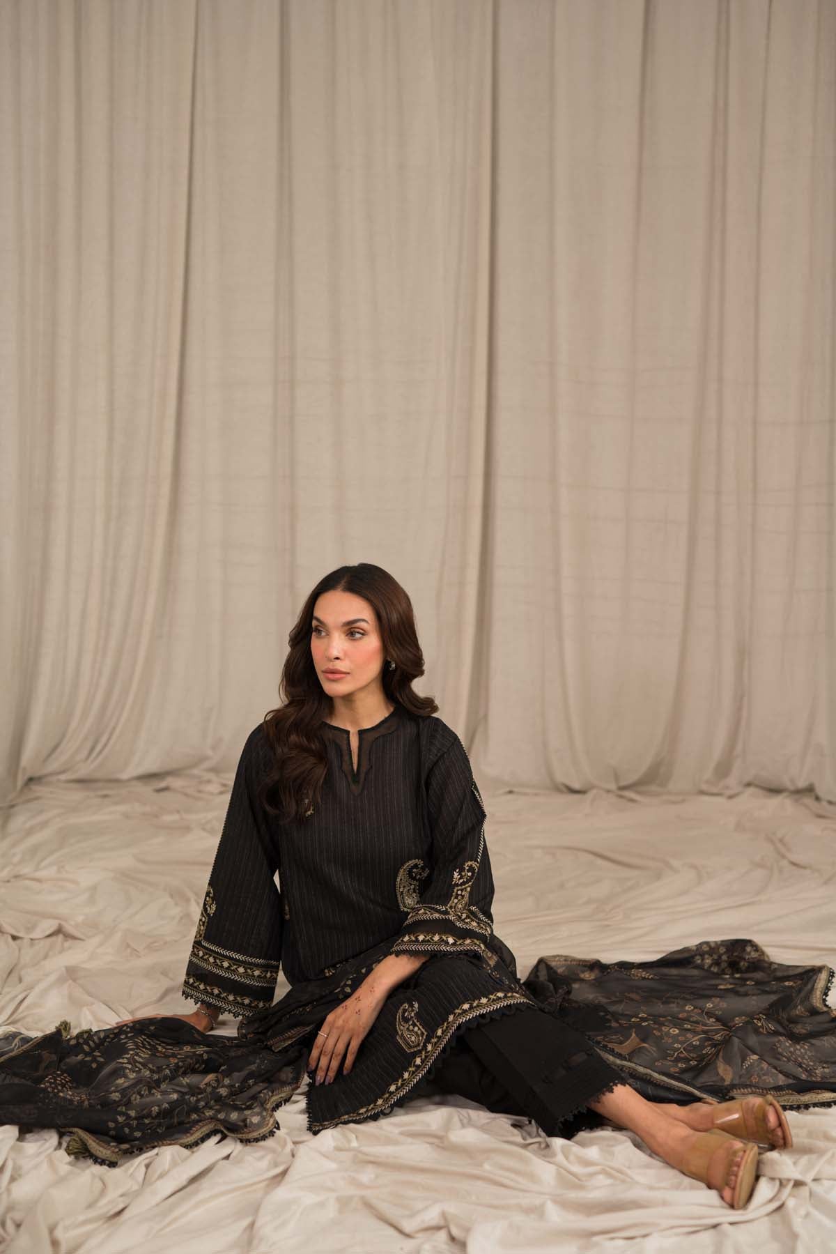 Sahar | Mirage Spring Luxury 24 | Textured Lawn 3 Piece (Embroidered) - Maria Faisal