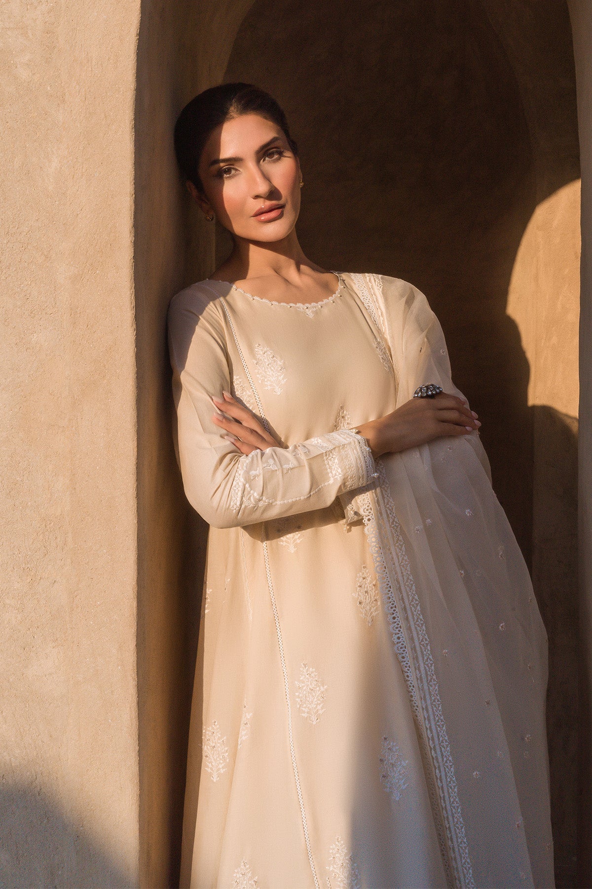 Sahar | Mirage Spring Luxury 24 | Chikankari 3 Piece - Maria Faisal