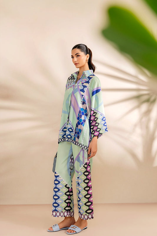 Saira Rizwan | Silk Coords 25 | PARADISE PRISM - SRSP-25-05 - Formal Wear - available at Maria Faisal in UK and USA
