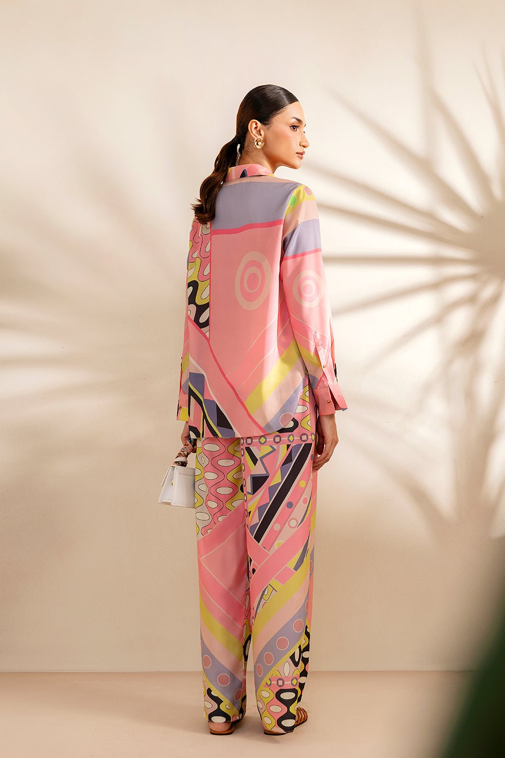Saira Rizwan | Silk Coords 25 | PEACHY TIDE - SRSP-25-09 - Formal Wear - available at Maria Faisal in UK and USA
