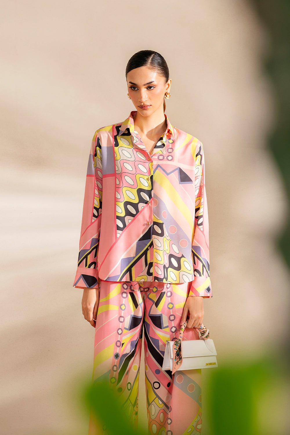 Saira Rizwan | Silk Coords 25 | PEACHY TIDE - SRSP-25-09 - Formal Wear - available at Maria Faisal in UK and USA