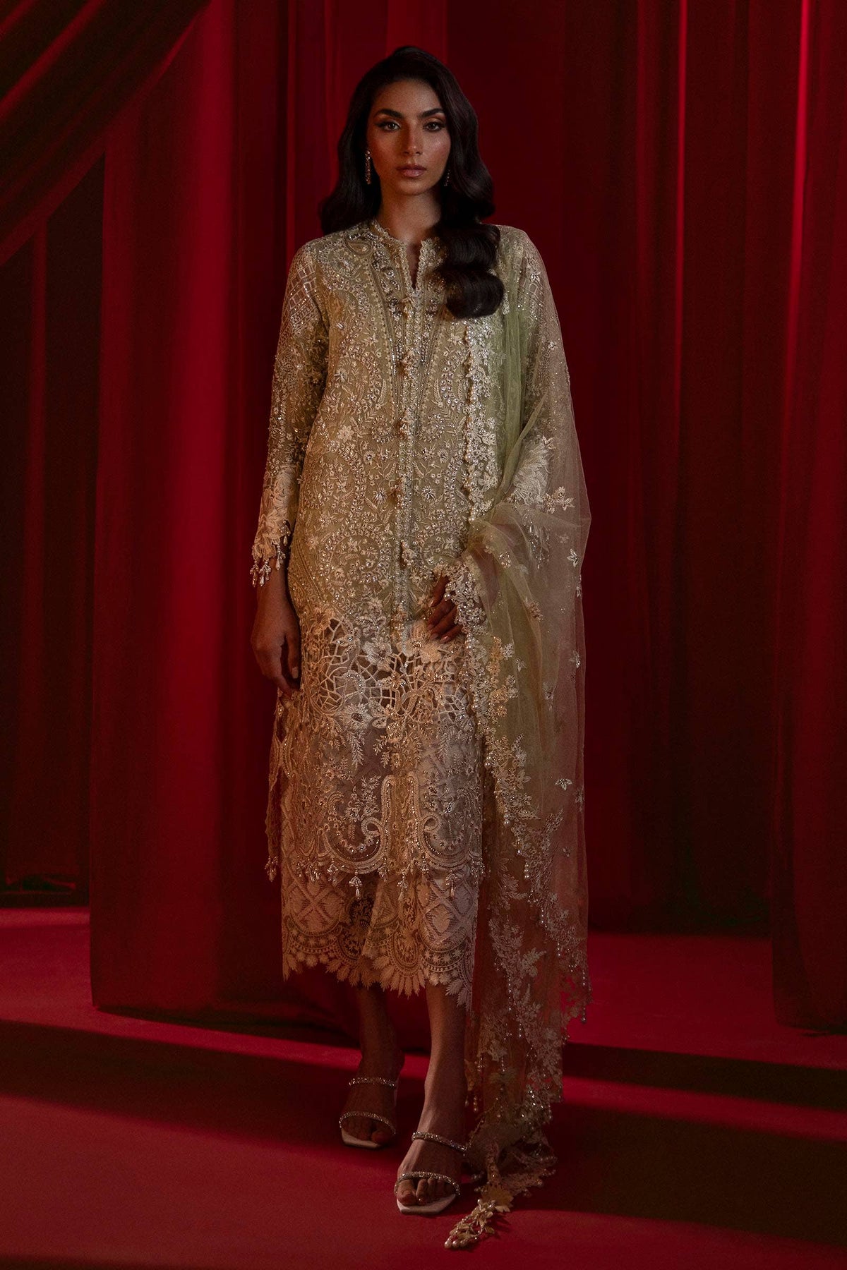 Sana Safinaz | Nura Festive 24 | N241-003-3CT - Wedding Dress - Maria Faisal
