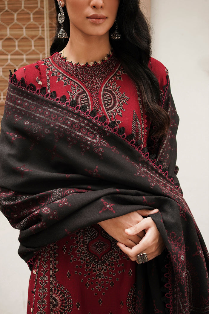 Jazmin | Winter Edition 24 | SLUB KHADDAR UW-0075 - Designer Dress with Intricate embroidery and embellishments. Shop elegent wedding dress at Maria Faisal.