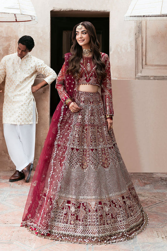 Shagna | Mehfil Festive Formals | SF - 01 - GULRUKH - is Red dress from Shagna - Ladies Clothes - Maria Faisal