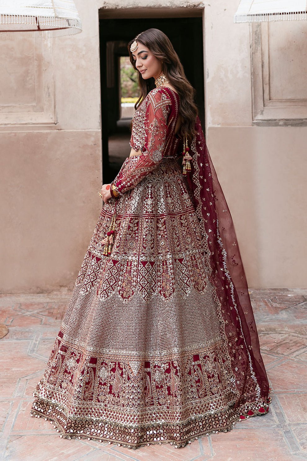 Shagna | Mehfil Festive Formals | SF - 01 - GULRUKH - is Red dress from Shagna - Ladies Clothes - Maria Faisal