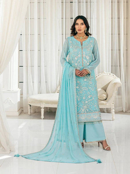 Salitex | Signature Festive Chiffon | CH043 by Maria Faisal - Registered Vendor of : Salitex - type : Ladies Clothes - 100% original wedding dresses