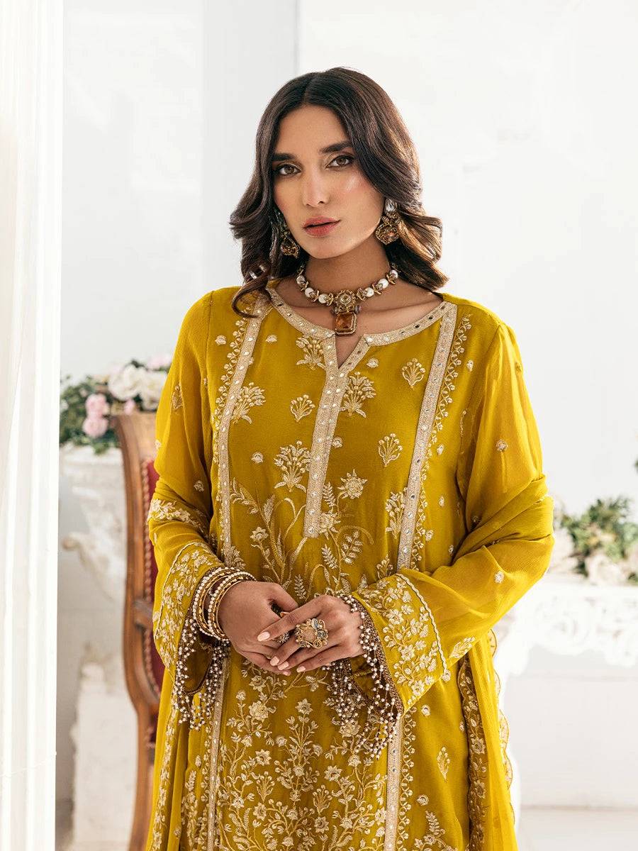 Salitex | Signature Festive Chiffon | CH041 by Maria Faisal - Registered Vendor of : Salitex - type : Ladies Clothes - 100% original wedding dresses