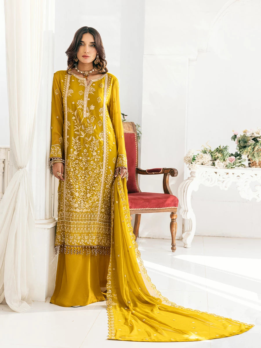 Salitex | Signature Festive Chiffon | CH041 by Maria Faisal - Registered Vendor of : Salitex - type : Ladies Clothes - 100% original wedding dresses