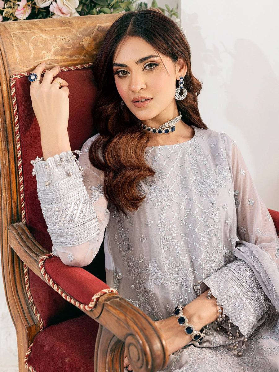 Salitex | Signature Festive Chiffon | CH034 by Maria Faisal - Registered Vendor of : Salitex - type : Ladies Clothes - 100% original wedding dresses