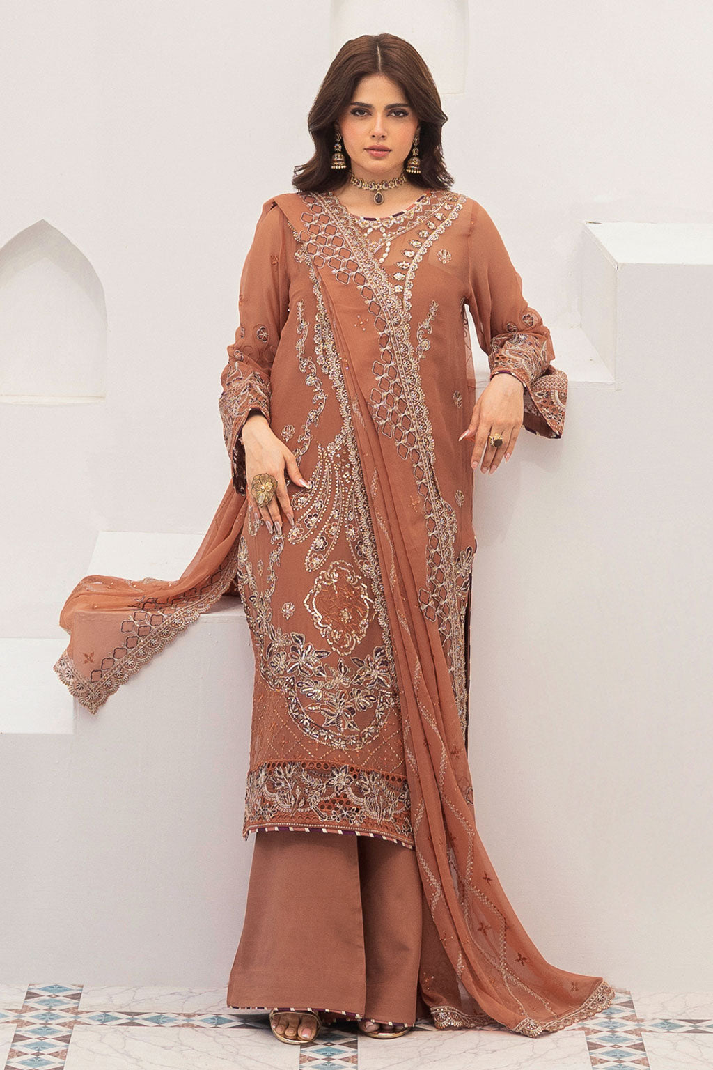 Ramsha | Sonehri Collection | BB-307 - Formal Dress - available at Maria Faisal in UK and USA.