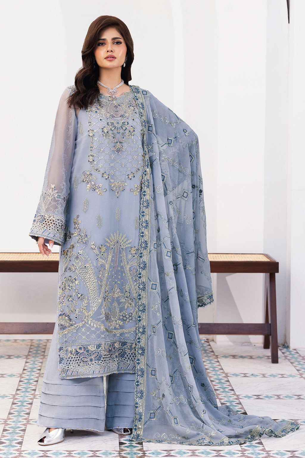 Ramsha | Sonehri Collection | BB-308 - Formal Dress - available at Maria Faisal in UK and USA.