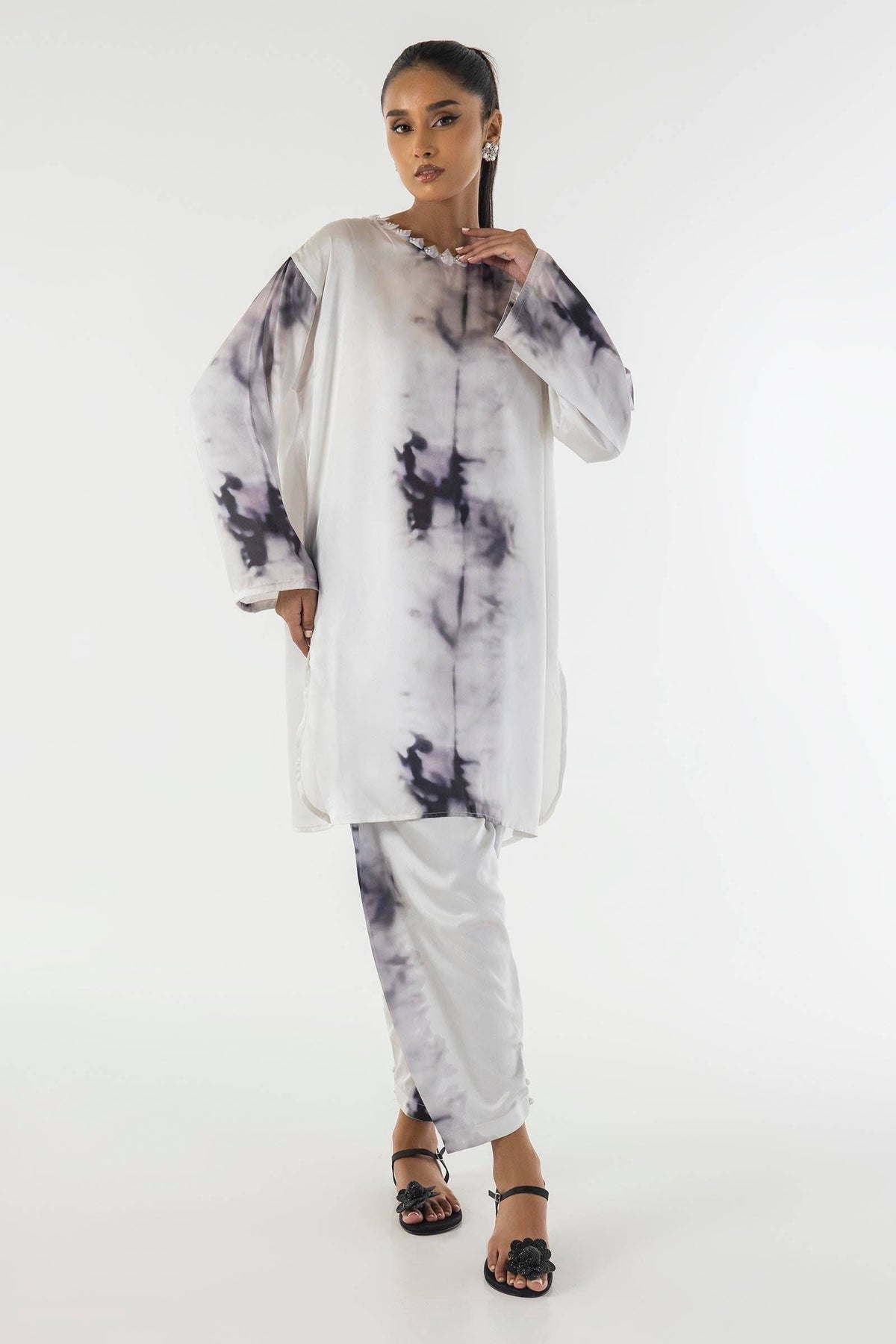 Sana Safinaz | Silk Tunics | SS24STP121P2T by Maria Faisal - Registered Vendor of : Sana Safinaz - type : Ladies Clothes - 100% original wedding dresses