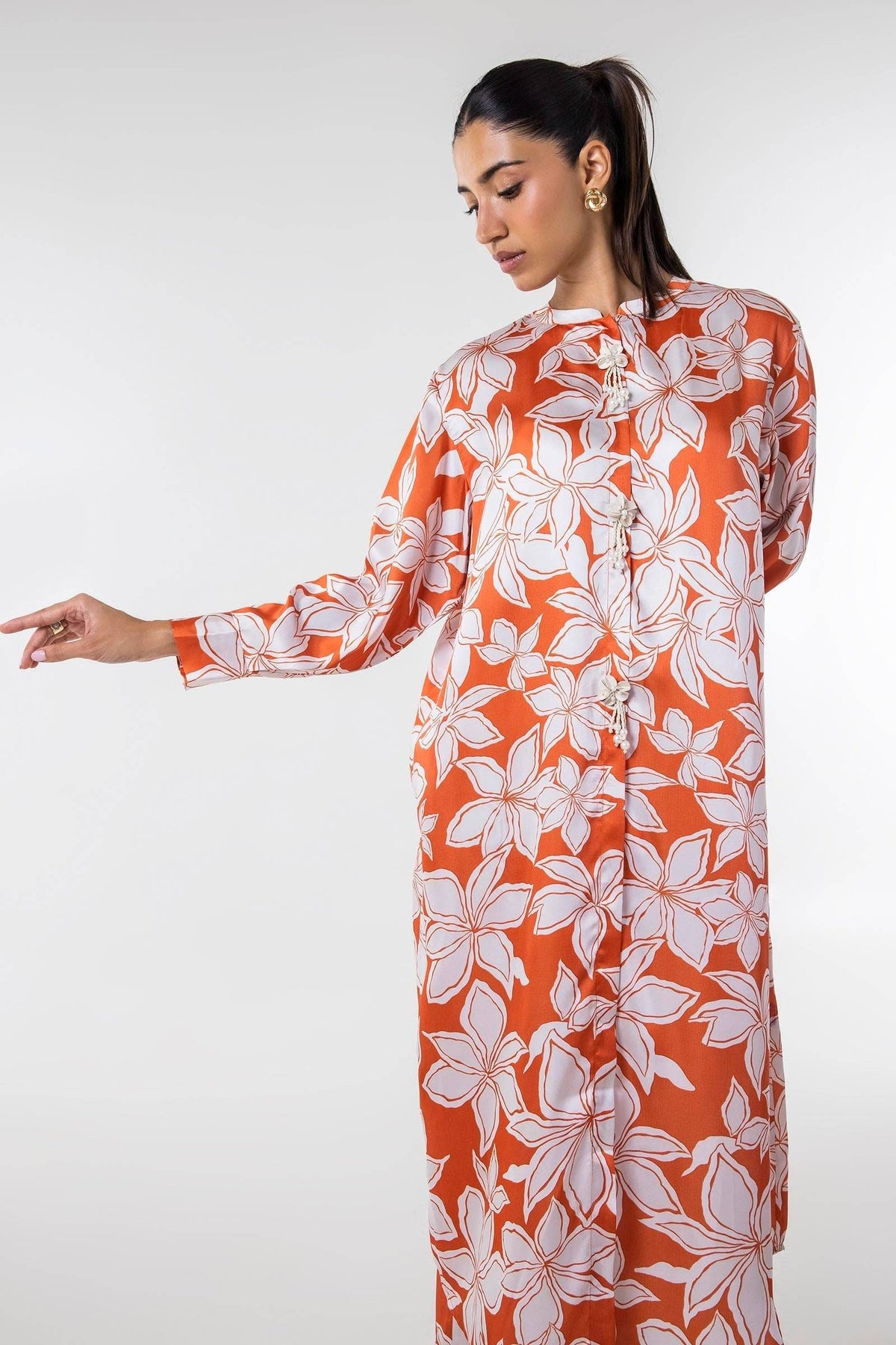 Sana Safinaz | Silk Tunics | SS24STP151P2T by Maria Faisal - Registered Vendor of : Sana Safinaz - type : Ladies Clothes - 100% original wedding dresses