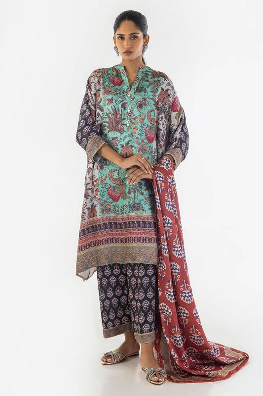 Sana Safinaz | Silk Tunics | SS24STP176P3 by Maria Faisal - Registered Vendor of : Sana Safinaz - type : Ladies Clothes - 100% original wedding dresses