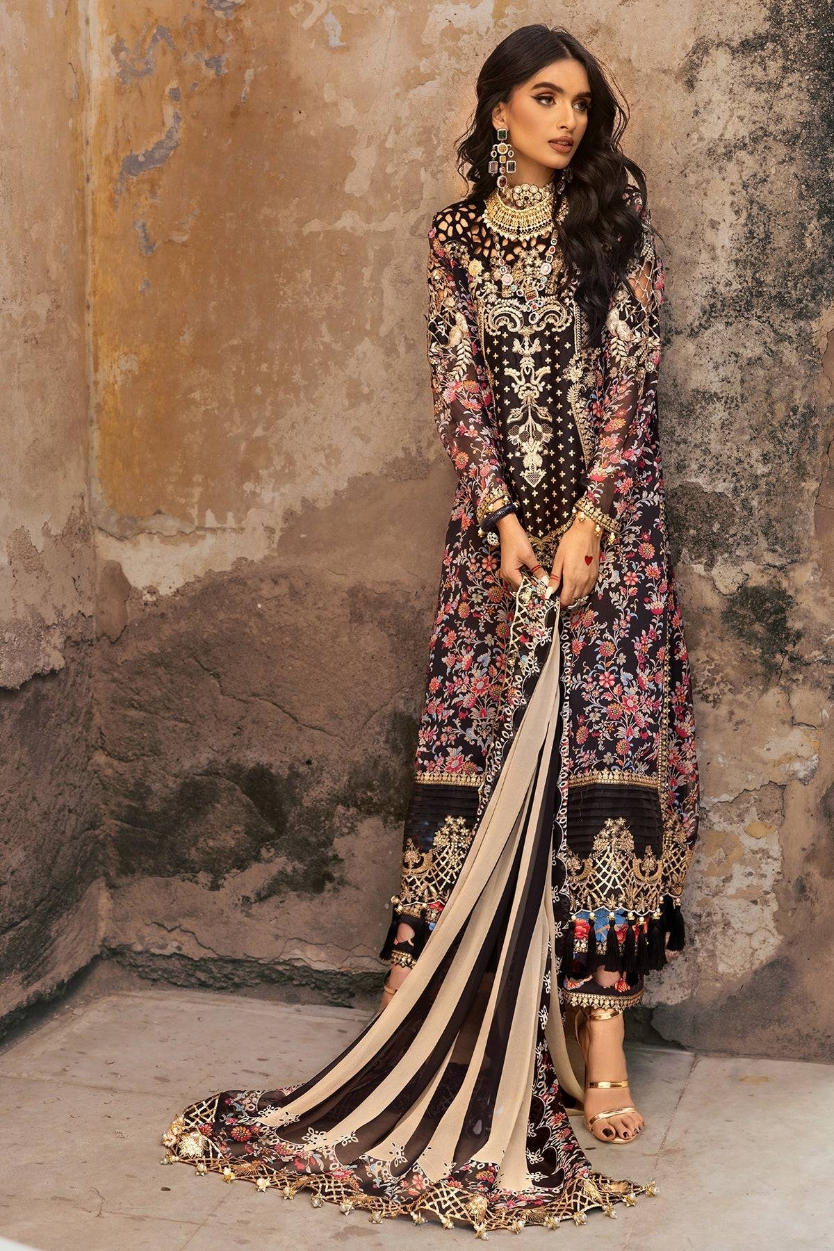 Charizma | Vasl Chiffon Collection | VSL25-09 by Maria Faisal - Registered Vendor of : Charizma - type : Ladies Clothes - 100% original wedding dresses