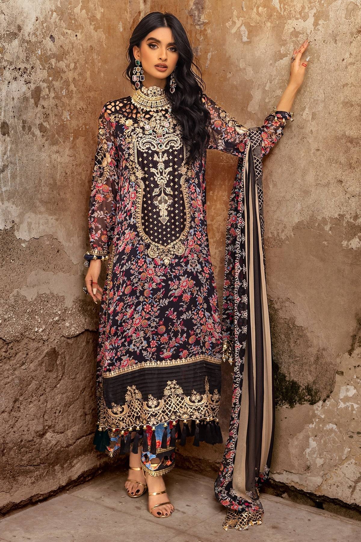 Charizma | Vasl Chiffon Collection | VSL25-09 by Maria Faisal - Registered Vendor of : Charizma - type : Ladies Clothes - 100% original wedding dresses