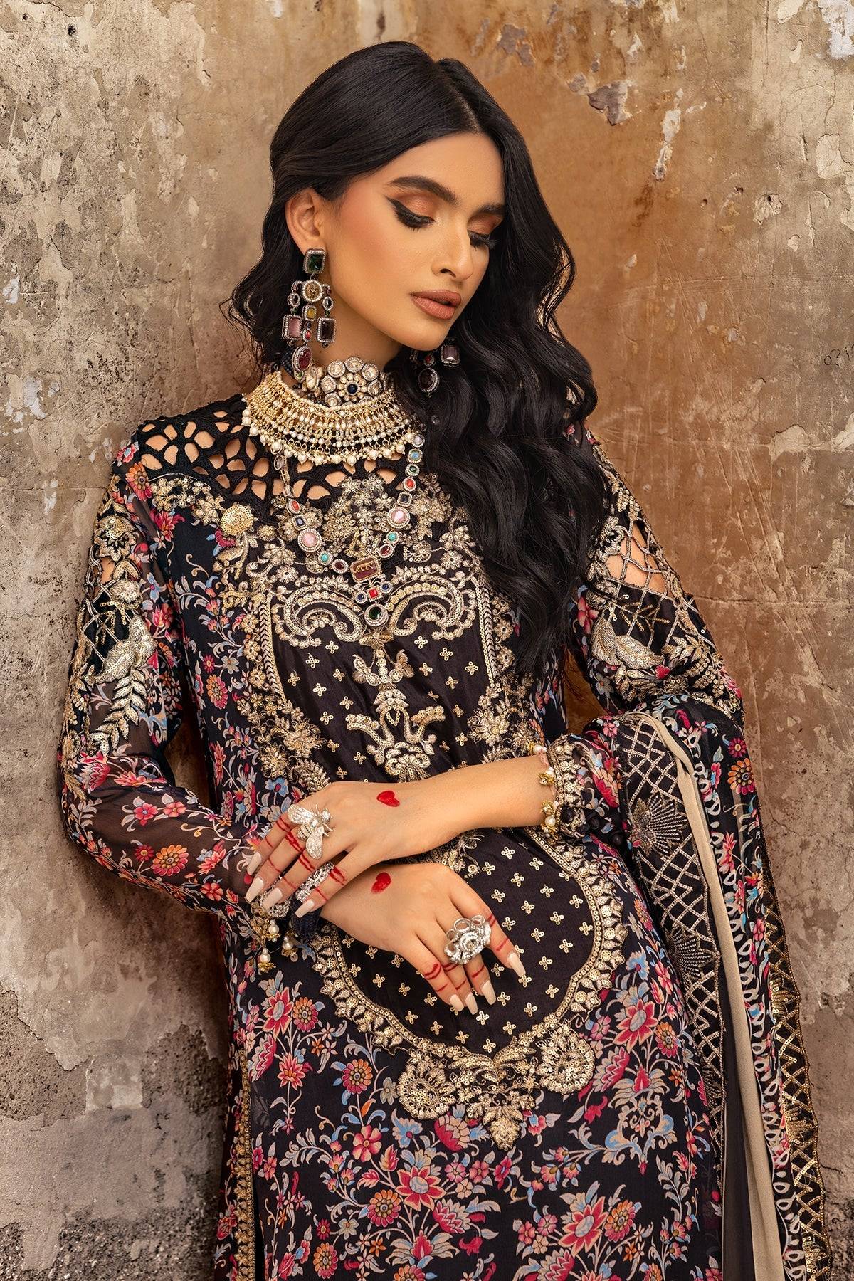 Charizma | Vasl Chiffon Collection | VSL25-09 by Maria Faisal - Registered Vendor of : Charizma - type : Ladies Clothes - 100% original wedding dresses
