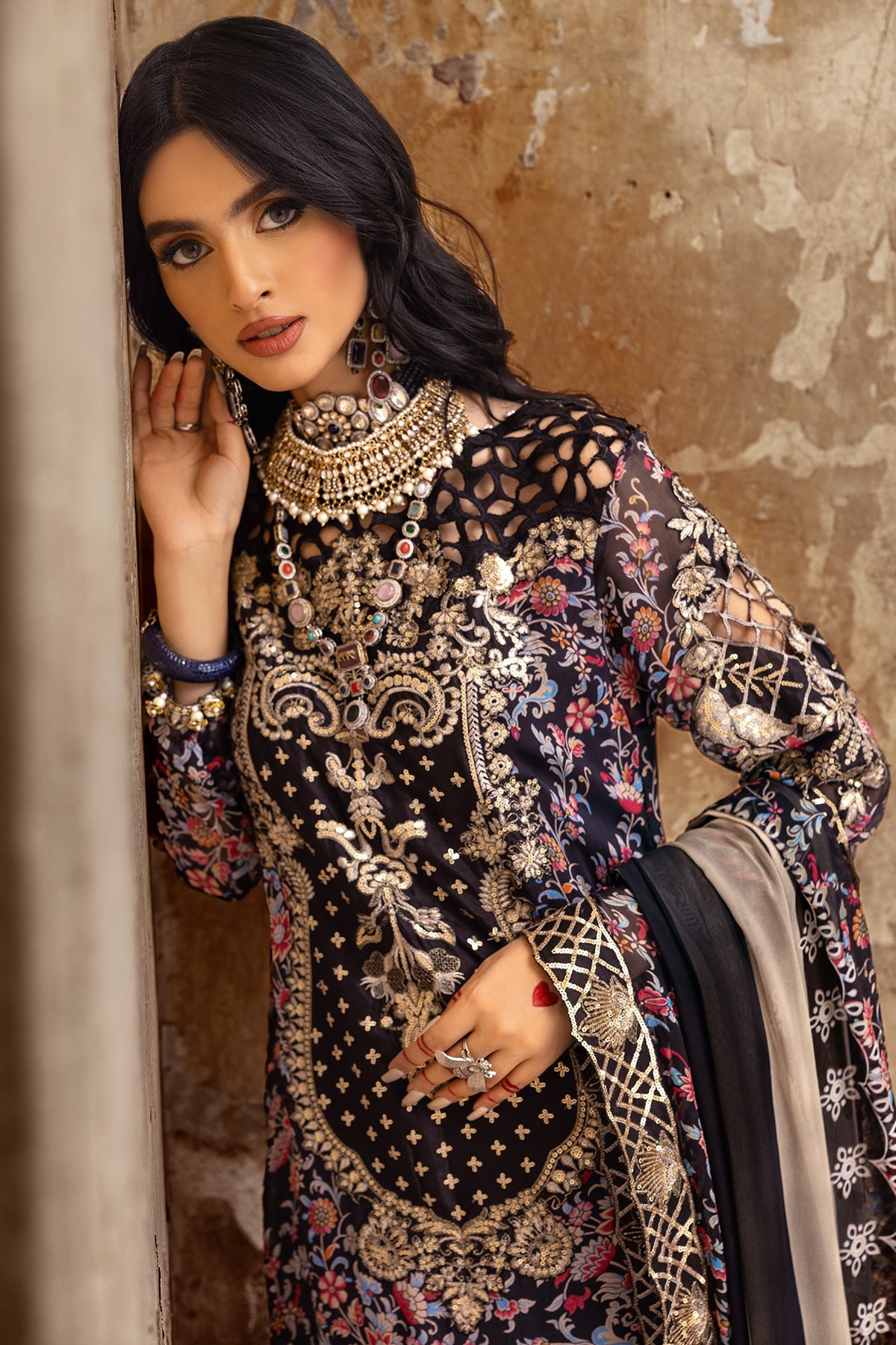 Charizma | Vasl Chiffon Collection | VSL25-09 by Maria Faisal - Registered Vendor of : Charizma - type : Ladies Clothes - 100% original wedding dresses