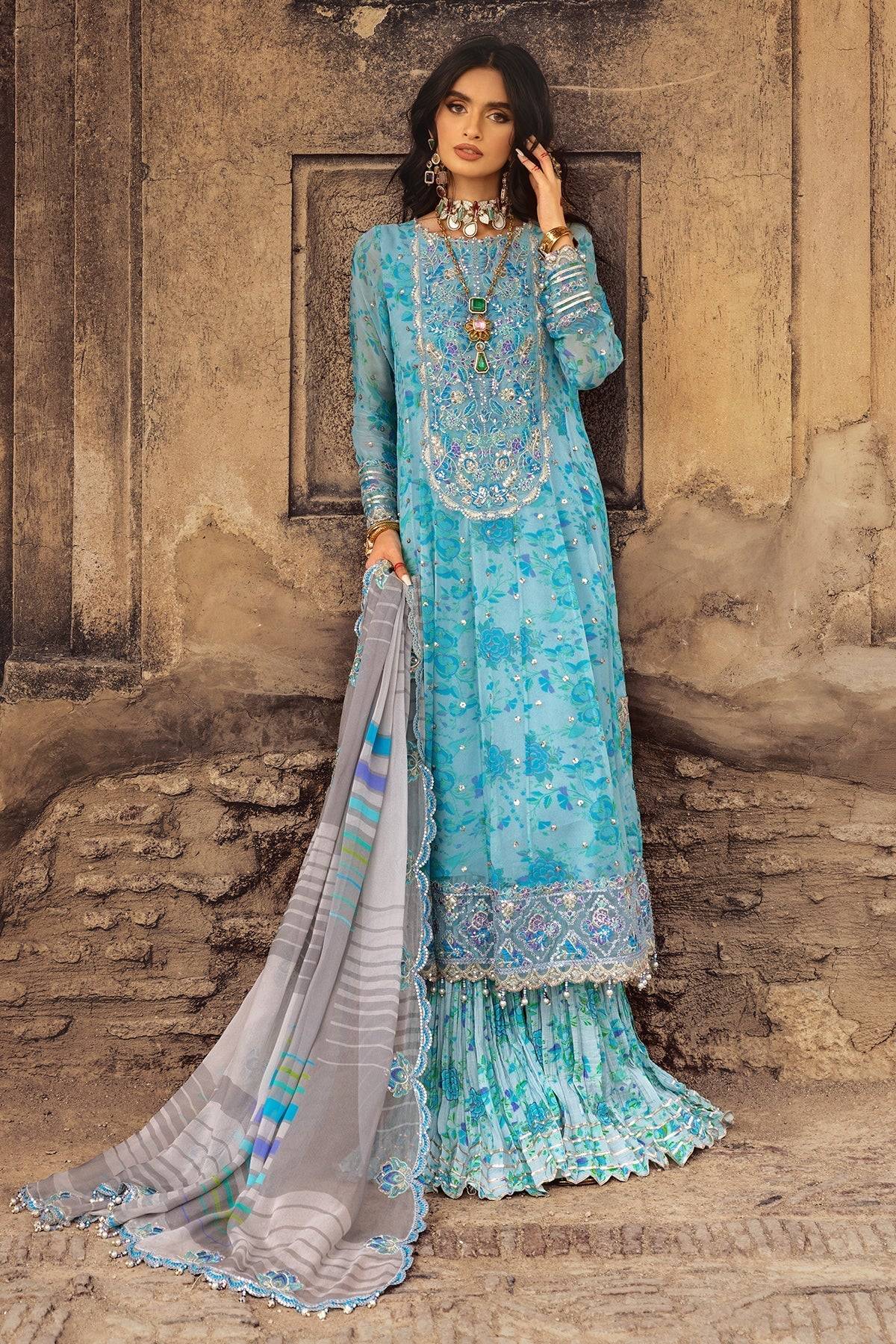 Charizma | Vasl Chiffon Collection | VSL25-10 by Maria Faisal - Registered Vendor of : Charizma - type : Ladies Clothes - 100% original wedding dresses