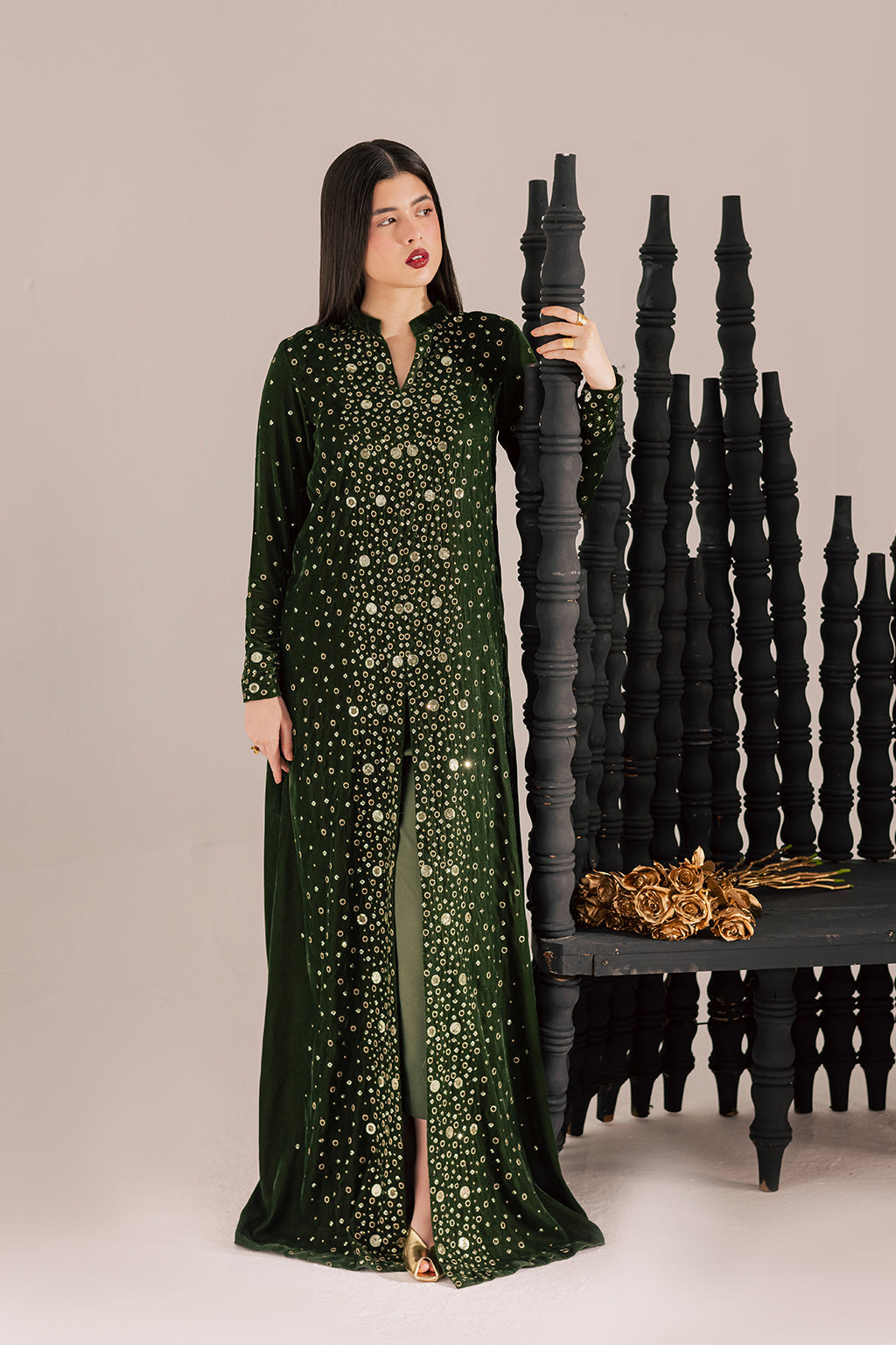 Vanya | Velvet Muse | KV-62 - Formal Dress - available at Maria Faisal in UK and USA.