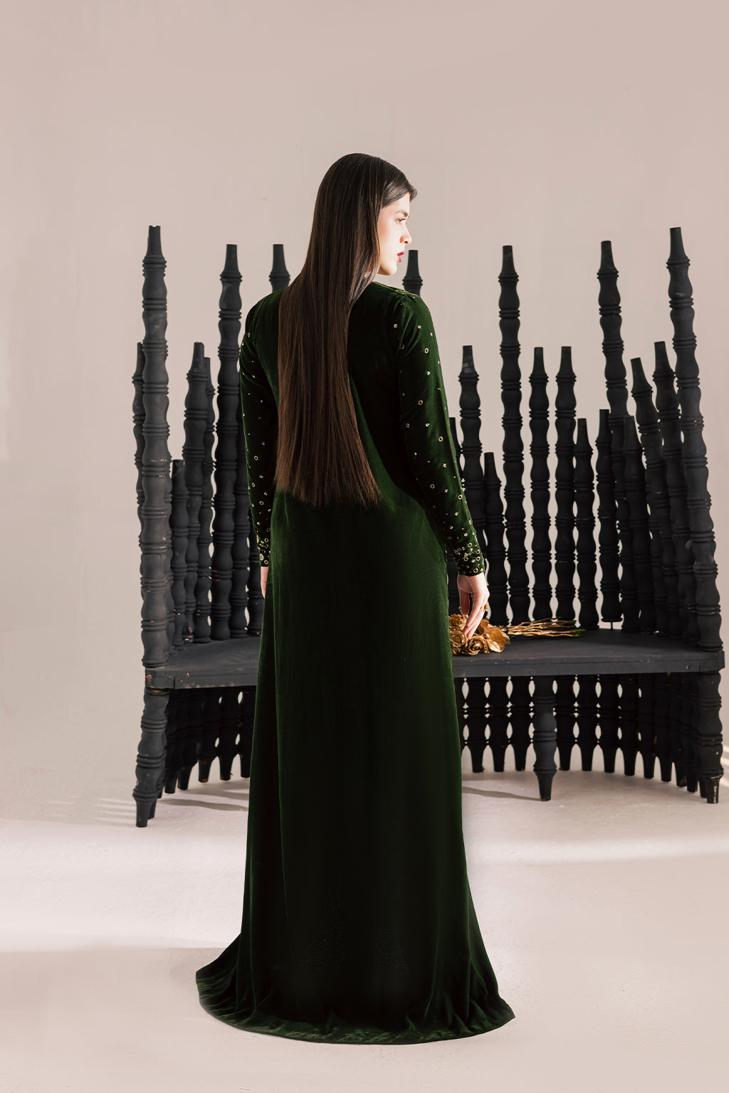 Vanya | Velvet Muse | KV-62 - Formal Dress - available at Maria Faisal in UK and USA.