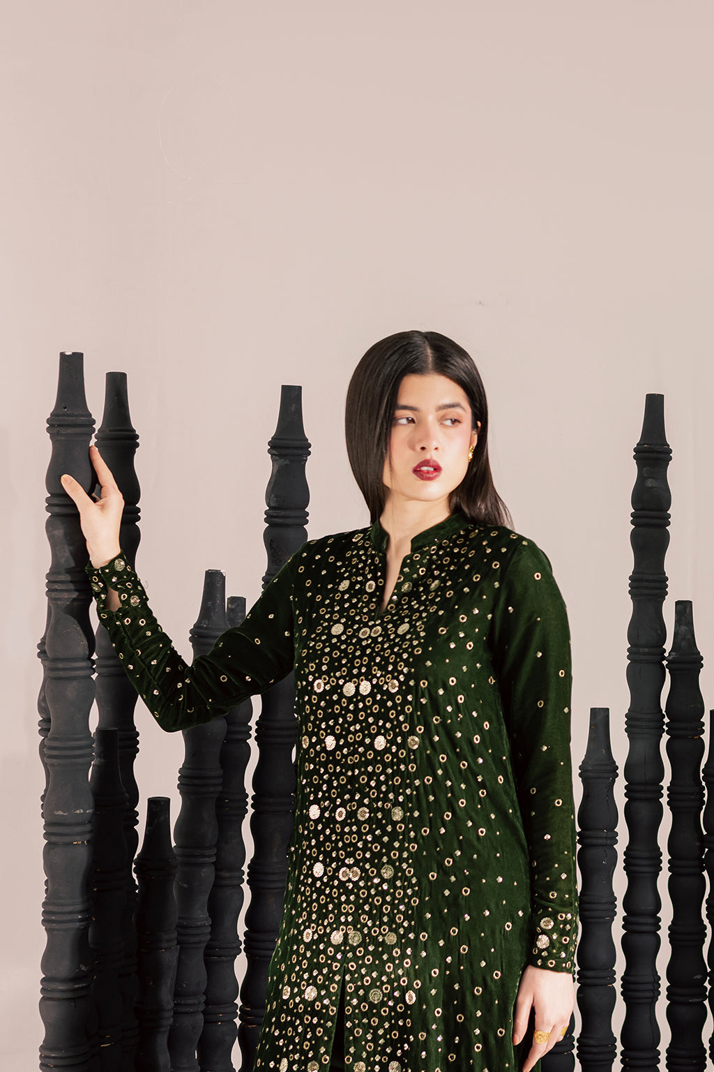 Vanya | Velvet Muse | KV-62 - Formal Dress - available at Maria Faisal in UK and USA.
