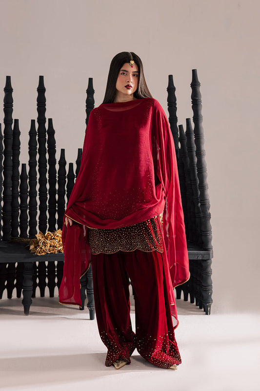 Vanya | Velvet Muse | KV-61 - Formal Dress - available at Maria Faisal in UK and USA.